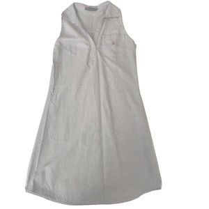 Ralph Lauren Gray Collared Sleeveless Shirt Dress